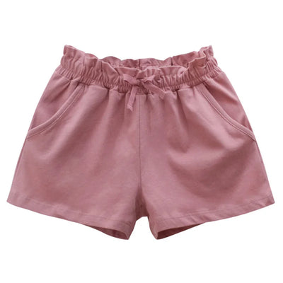 Shorts for Girls Summer Kids Children Cotton Pants Blank Solid Baby Casual Young Girl’s Clothing Plain Trousers 1-10 Years