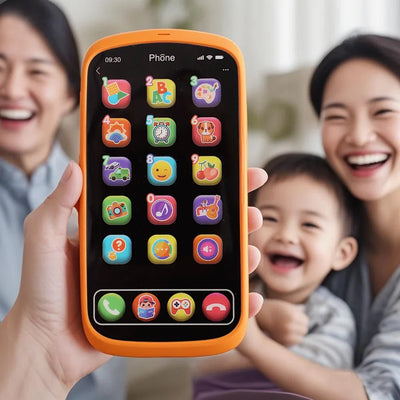 Kinder Touchscreen-Telefon Spielzeug Simulation Handy Englische Lernmaschine mit Licht Jungen Mädchen Frühförderungsspielzeug