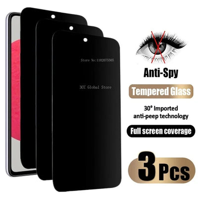 3 Pellicole Salvaschermo Privacy in Vetro Temperato Per Samsung A34 A54 5G A53 A52S A13 A33 A14 A12 A32 A50 A51 Vetro Protettivo
