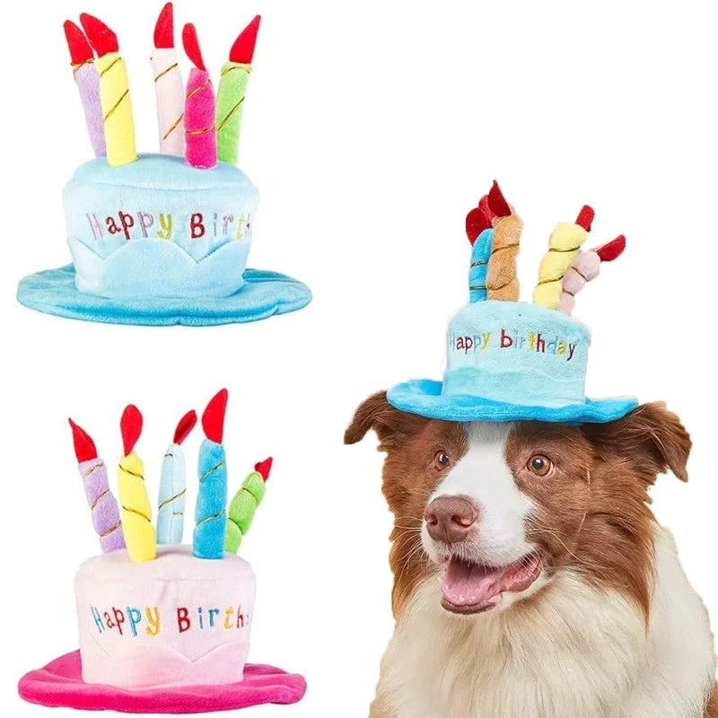 Cute Dog Birthday Toy Adorable Dog Cat Birthday Cake Hat Headwear Cap Puppy Kitten Hat Pet Gift Toys аксесуари для собак