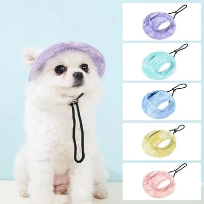 Cappello per animali domestici con fori per le orecchie, berretto da baseball con protezione solare per cani di taglia grande, media, piccola, cappello da sole per gatti, cappello da passeggio all'aperto, prodotti per animali domestici