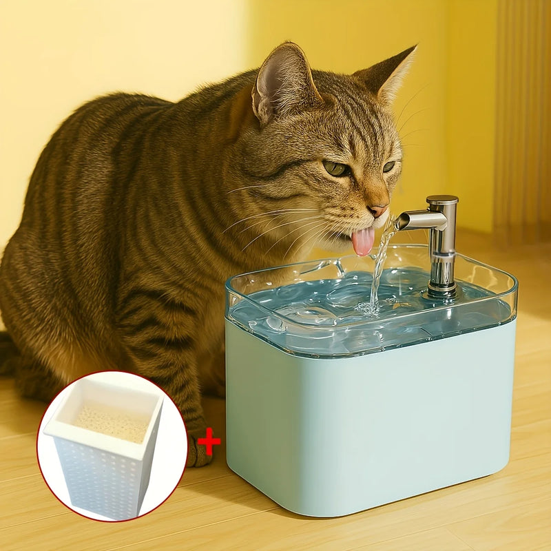 1.5L Cat Water Dispenser Automatic Circulating Flow Water Dispenser Live Water Drinking Fountain Cat and Dog Water Bowl Feeding Bowl