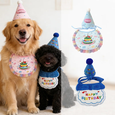Sciarpa per Compleanno Animale Domestico Grazioso Bavaglino Delicato in Pizzo, Festa di Compleanno Gatto e Cane Celebrazione Prevenire la Saliva Asciugamano