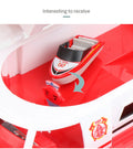 QWZ Big Size Simulation Track Inertia Boat Diecasts Toy Vehicles Music Story Light Ship Model Toy Car Parking Boys For Kids Gift