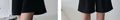 Knee Length Suit Shorts for Women Summer Thin High Waisted A-Line Wide Leg Pants Woman Loose Black Straight Leg Short Shorts