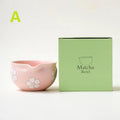 1/2Pcs Ceramic Matcha Bowl,Sakura Japanese Style Matcha Bowl Artistic Ceramic Tea Ceremony Bowl Salad Bowl For Matcha