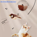 USB Rechargeable Electric Flapping Bird Cat Toy Touch Activated Squeaky Plush Toy With Catnip Interactive Play Toy For Pets