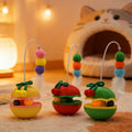 Roly-Poly Toy Tumbler Cat Toys Catnip Feather Teaser Wand Rotating Turntable Interactive Kitten Chew Toy Pet Supplies