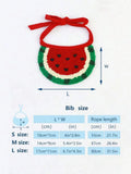 Pet Saliva Towel  Dog Cat Collar Bib Puppy Cartoon Watermelon Scarf Pet Dress Up Accessories