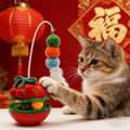 Roly-Poly Toy Tumbler Cat Toys Catnip Feather Teaser Wand Rotating Turntable Interactive Kitten Chew Toy Pet Supplies