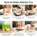 1/2Pcs Ceramic Matcha Bowl,Sakura Japanese Style Matcha Bowl Artistic Ceramic Tea Ceremony Bowl Salad Bowl For Matcha