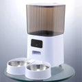 5L Double Bowls Smart Automatic Cat Feeder With Camera Cat Dry Food Video Dispenser Pet Smart Voice Recorder Auto Feeder For Dog