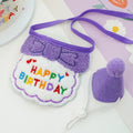 Pet Birthday Hat Scarf Set Adjustable Cat Dog Birthday Supplies Mini Pet Saliva Towel Suitable for Cat and Dog Party Decoration