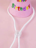 Cat Dog Birthday Bib and Party Hat Mini Doggy Cat Adjustable Bandana Scarf Pet Birthday Outfit Puppy Supplies