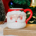 Santa 3D Hand-Painted Ceramic Mug with Handgrip Coffee Milk Tea Perfect Gift Christmas Holiday Gift Box Cartoon Creative