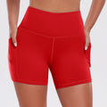1PCS Women Shorts with Pockets Tummy Control Butt Lifting Cycling Tights Stretchy Slim Sports Shorts Summer Casual Wear