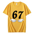 Six Seven 6 7 Meme Funny Hands T-shirt High Street Trend Fashion Short Sleeve T-shirts Men Women Clothing Casual Cotton T Shirts