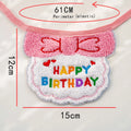 1pc Pet Bib Cats Dogs Burp Cloth Birthday Embroidery Cute Colorful Pets Supplies Bandana Party Clothing Dress Accessories TMZ