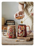 700ml Large Capacity Coffee Cup Office Water Drinkware Chinese Style Hand-painted Cups Ceramic Mug Fathers Day Gifts