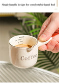 3oz/90ml Espresso Coffee Ceramic Small Milk Cup Wth Scale Coffee Measuring Cup Extraction Cup With V-Shaped Mouth Pitcher