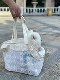 Puppy Dog Cat Bag Portable Pet Carrier Bag Breathable One-shoulder Bag Handbag Summer Travel Dog Outdoor Transport Basket Poodle
