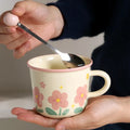 Ceramic Mugs for Milk Coffee Breakfast Ins-Style with Unique Flower Pattern Creative Cups as Perfect Gifts Dormitory Use New