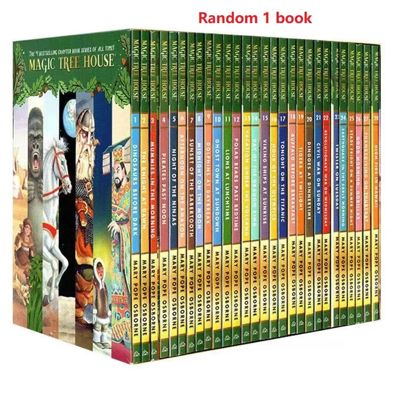 Random 1 book English Version Magic Tree House 1-38 Volumes English Reading Story Book Children's Adventure Science Book