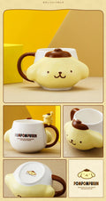 For Sanrio My Melody Mugs Cartoon Cute Creative Relief Ceramic Cup Home Milk Coffee Water Cup for Kids Girls Adult Holiday Gift