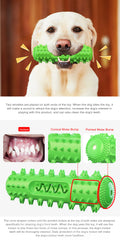 Hot Selling Squeaky Dog Toy Molar Stick Teeth Cleaning Serrated Dog Toothbrush Food Leaking Pet Supplies