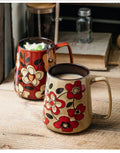 700ml Large Capacity Coffee Cup Office Water Drinkware Chinese Style Hand-painted Cups Ceramic Mug Fathers Day Gifts