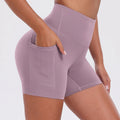 1PCS Women Shorts with Pockets Tummy Control Butt Lifting Cycling Tights Stretchy Slim Sports Shorts Summer Casual Wear