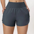 Women High Waisted Athletic Shorts Running Shorts with Zipper Pockets Elastic Workout Shorts for Yoga Breathable Sports Shorts