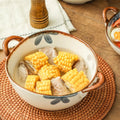 Household Noodle Bowl 1500ml Ceramic Soup Bowl With Handle Salad Pasta Fruit Bowl Kitchen Tableware Microwave Oven Bakware