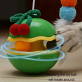 Roly-Poly Toy Tumbler Cat Toys Catnip Feather Teaser Wand Rotating Turntable Interactive Kitten Chew Toy Pet Supplies