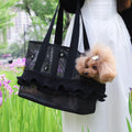 Summer Portable Breathable Pet Carrier Bag - Shoulder Handbag for Small Dogs and Cats Fashion Classic Black White Puppy Carriers