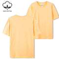 20 Colors Solid Color Summer Soft 100% Cotton Womens T-Shirts Y2K Loose Clothes Fashion Tee Tops Street Multicolor Short Sleeve