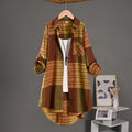 Checkered Shirt Woman Women's Buttoned Shirts Linen Blouses Woman Long Sleeve Shirts for Women Women's Vintage Blouse Elegant