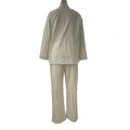 Two-piece Set Women Summer Suit Plus Size Cotton Linen Single-breasted Shirt Trousers Casual Top Wide Leg Pants Loose Outfits