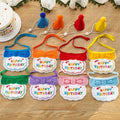 Pet Birthday Hat Scarf Set Adjustable Cat Dog Birthday Supplies Mini Pet Saliva Towel Suitable for Cat and Dog Party Decoration