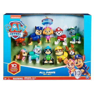 Genuine Paw Patrol 10th Anniversary All Paws On Deck Toy Figures Gift Pack with 10 Collectible Action Figures Kids Toys Ages 3+