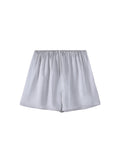 SuyaDream, Woman 100%Real Silk Shorts, 19mm, Elastic Waist, Comfortable Healthy Home Shorts, 2024 Spring Summer Pants, White