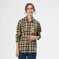 2025 New Cotton Plaid Shirts Women Casual Loose Fine Tops And Blouses Ladies Office Long Sleeve Checkered Shirt Clothes