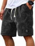 Summer Men's Waffle Business casual shorts New Korean Fashion Drawstring Baggy Short Pants Fitness Breathable Streetwear Gym