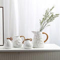 Contrast color with handle ceramic vase American country retro home desktop hydroponic flower decoration