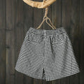 Elastic Waist Drawstring Plaid Loose Youth Vintage Shorts Summer Thin Simplicity Casual Hot Pants Fashion Trend Women Clothing