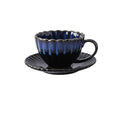 Vintage high-end striped kiln turned ceramic cup, hotel home office milk coffee cup, afternoon tea drinking cup