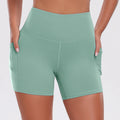 1PCS Women Shorts with Pockets Tummy Control Butt Lifting Cycling Tights Stretchy Slim Sports Shorts Summer Casual Wear