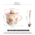 Ceramic Mugs for Milk Coffee Breakfast Ins-Style with Unique Flower Pattern Creative Cups as Perfect Gifts Dormitory Use New