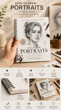Portrait Drawing Workbook for Beginners | Learn Realistic Face Sketching Step By Step Spiral Bound Art Practice Book