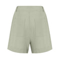 Cotton Linen Solid Shorts For Women Button High Waist Summer Loose Casual Pockets Shorts Female Pants Women Clothing